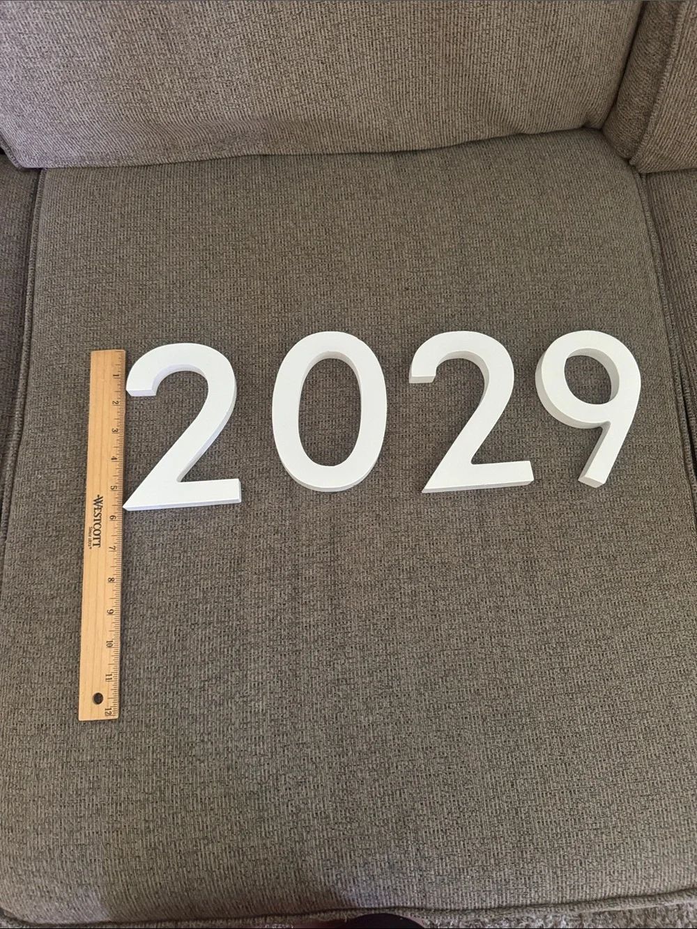 White Decorative Numbers '2029' - Modern Home Décor- graduation ready!